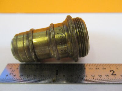 Antique Brass Ernst Leitz 1/12 Objective Microscope Part