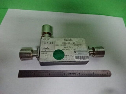 NARDA BROADBAND DIRECTIONAL COUPLER 18 GHz FREQUENCY RF MICROWAVE AS IS #7B-A-04