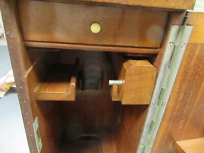 EMPTY SEIBERT GERMANY WOOD CABINET 1800's MICROSCOPE PART AS PICTURED #TB-5