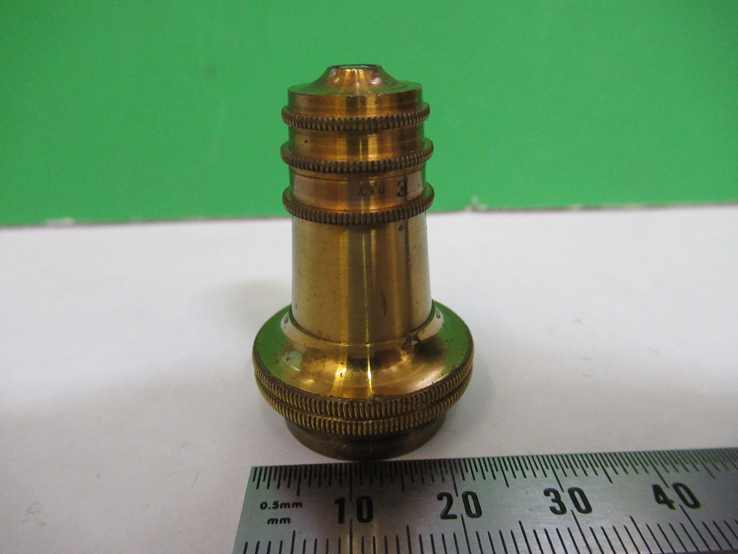 ANTIQUE BRASS OBJECTIVE CARL ZEISS 1900's RARE OPTICS MICROSCOPE PART F3-B-18