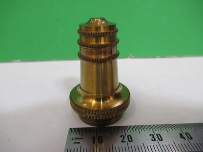 ANTIQUE BRASS OBJECTIVE CARL ZEISS 1900's RARE OPTICS MICROSCOPE PART F3-B-18