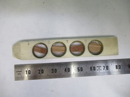 ANTIQUE PREPARED SLIDE IN BONE RARE UK MICROSCOPE PART AS PICTURED X6-A-68