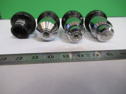 LOT OBJECTIVES WILD HEERBRUGG SWISS MICROSCOPE PART AS PICTURED Q7-B-15