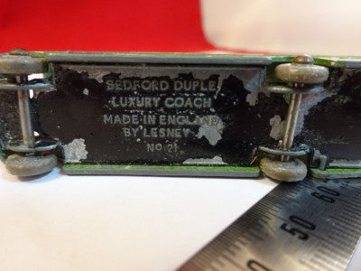 VINTAGE SAMMLERSPIELZEUGBUS BEDFORD HERGESTELLT IN ENGLAND VON LESNEY AS IS &amp;94-A-21