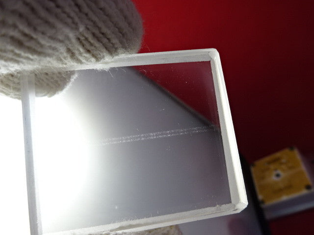 SLAB POLISHED SYNTHETIC QUARTZ SINGLE CRYSTAL HIGH PRESSURE SEED INSIDE &5-DT-D