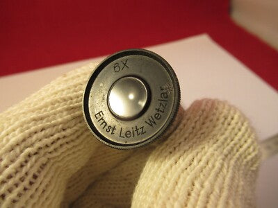 ANTIQUE ERNST LEITZ 6X OPTIC EYEPIECE GERMANY MICROSCOPE PART &FT-4-05B