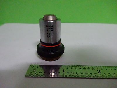 MICROSCOPE PART OBJECTIVE OLYMPUS JAPAN 10X OPTICS AS IS BIN#V7-10