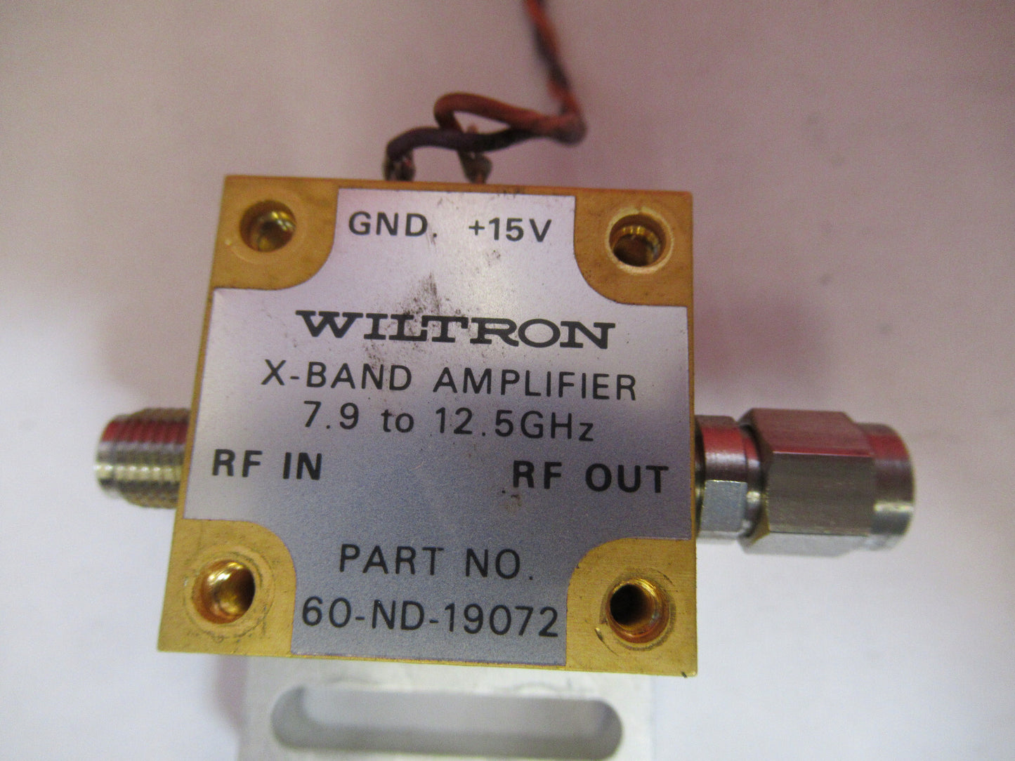 AMPLIFIER 60-ND-19072 MICROWAVE RF FREQUENCY 12 GHz WILTRON AS PIC T7-A-47
