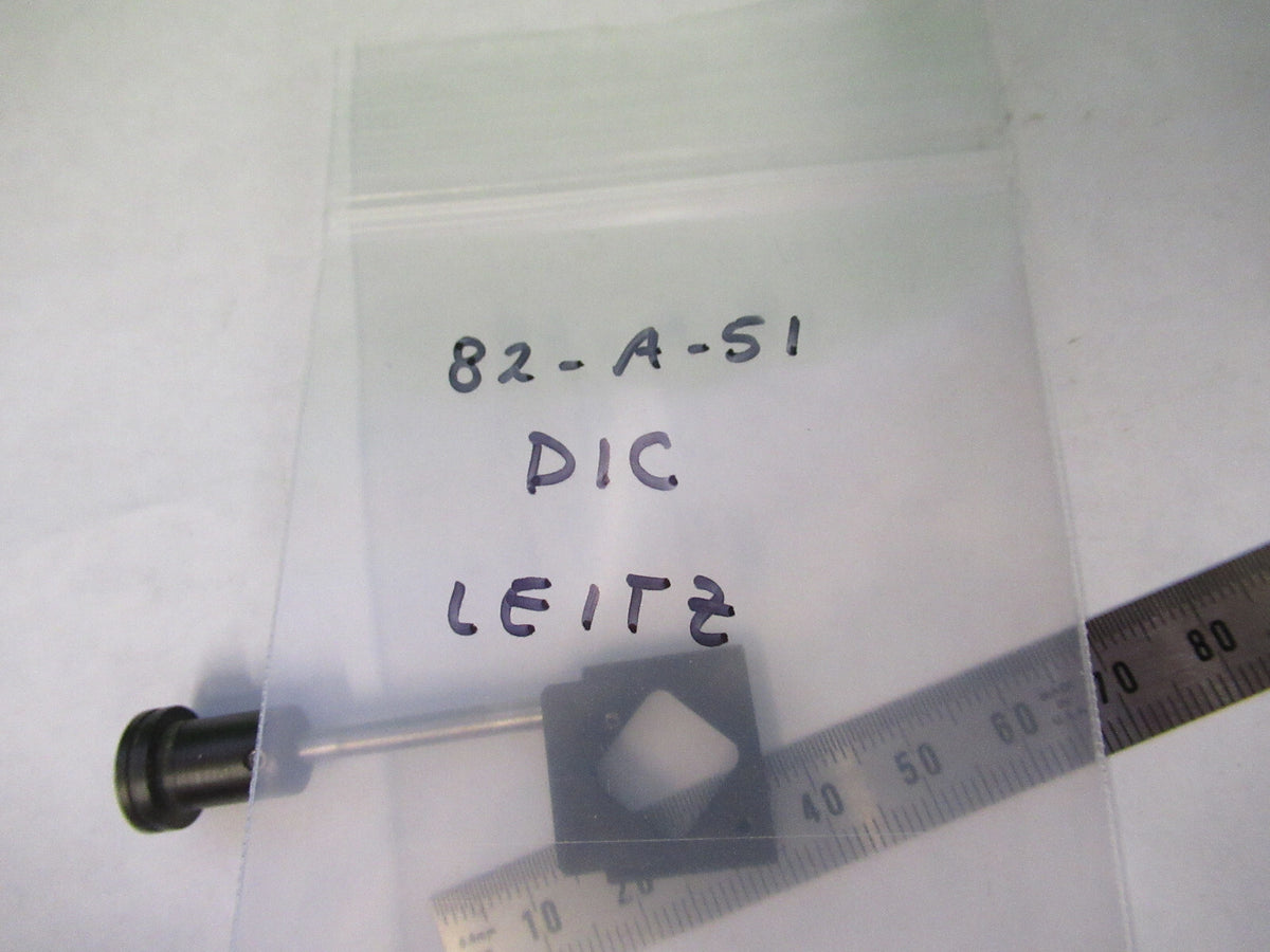DIC PRISM LEITZ GERMANY NOMARSKI OPTICS MICROSCOPE PART AS PICTURED 82-A-51
