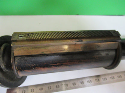 Antique Bausch & Lomb Brass Tubus + Nosepiece Microscope Part