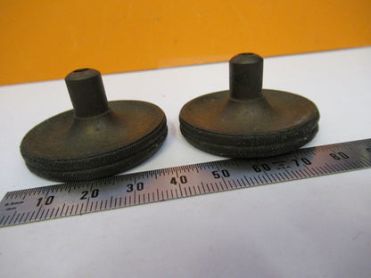 ANTIQUE REICHERT AUSTRIA SET OF BRASS KNOBS MICROSCOPE PART AS PICTURED Y4-A-113
