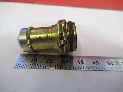 ANTIQUE BRASS LEITZ "3" GERMANY OBJECTIVE MICROSCOPE PART AS PICTURED &87-FT-36