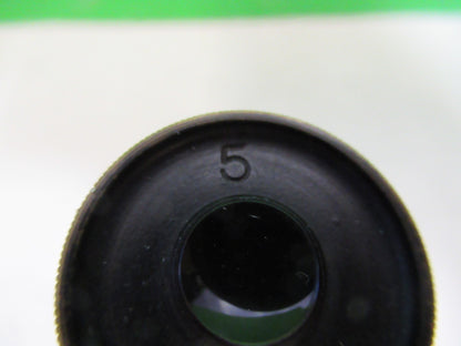 ANTIQUE BAUSCH LOMB EYEPIECE 5X OPTICS MICROSCOPE PART AS PICTURED  U8-A-94