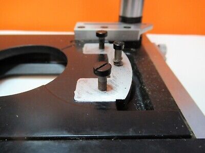 LEITZ WETZLAR GERMANY STAGE TABLE CLIPS MICROSCOPE PART AS PICTURED &16-C-07