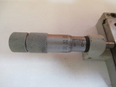 LINE TOOL POSITIONING STAGE MODEL E MICROMETER SCREW AS PICTURED &FT-1-A-46