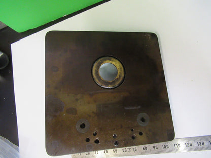 ANTIQUE BAUSCH LOMB STAGE TABLE RARE MICROSCOPE PART AS PICTURED U9-A-32