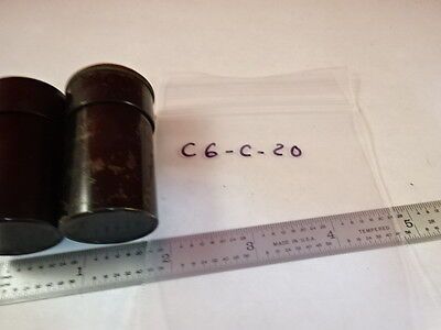 LOT 2 EA EMPTY MICROSCOPE OBJECTIVE CONTAINER BAUSCH LOMB ZEISS AS IS B#C6-C-20