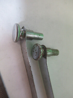 BAUSCH LOMB ANTIQUE CLIPS PAIR MICROSCOPE PART AS PICTURED &A9-B-37