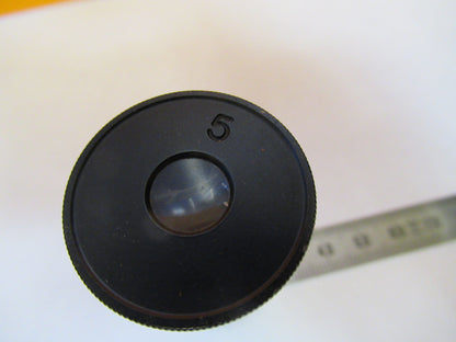 Antique Bausch & Lomb 5X Lens Eyepiece Ocular Microscope Part