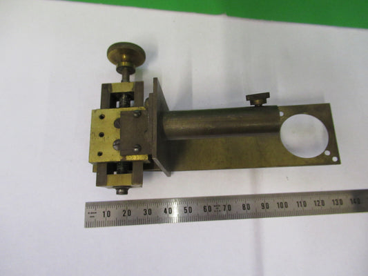 Antique Brass Stage Adjust Unknown Rare Collimator Scope Part AS Picture