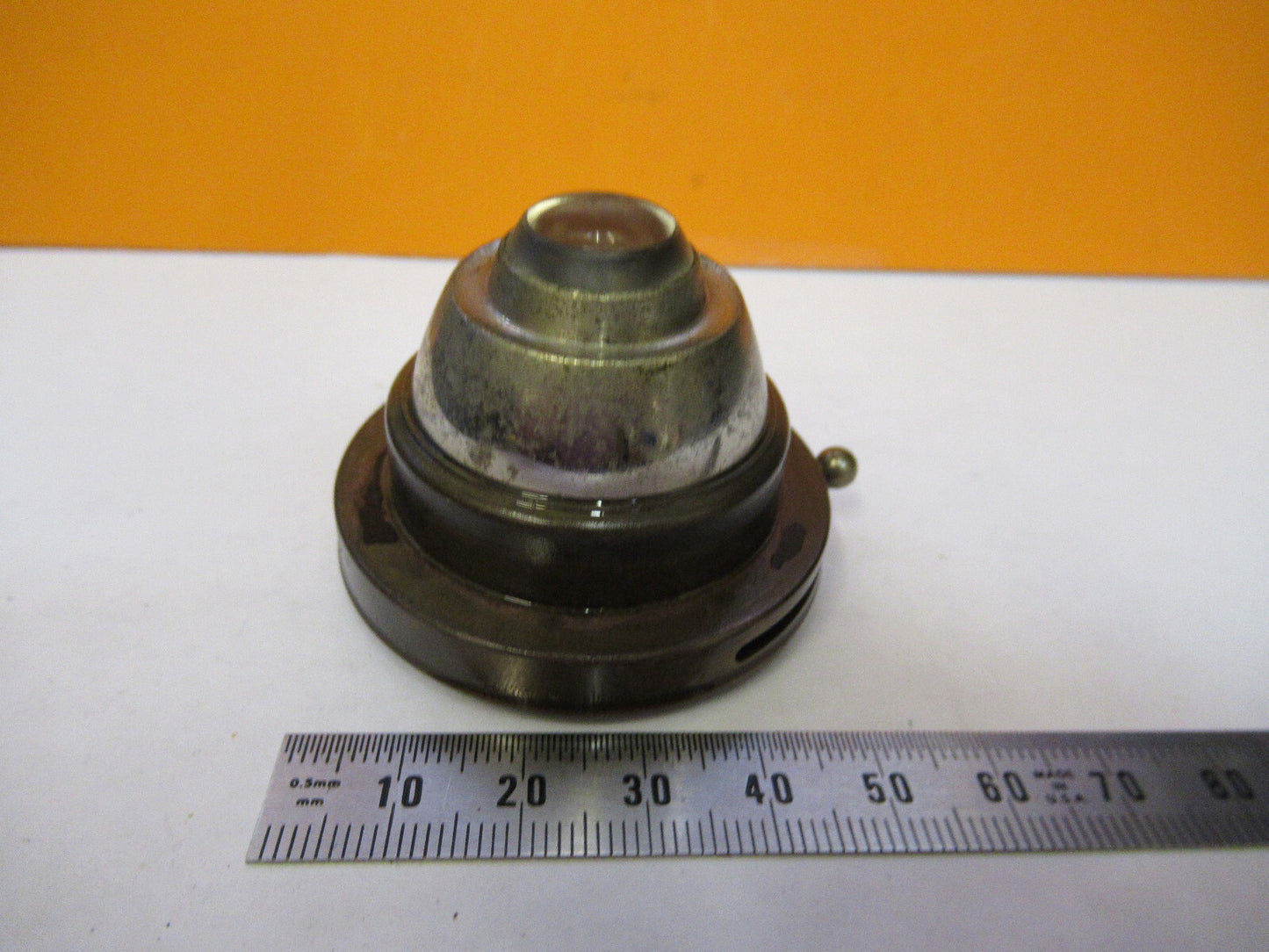 ANTIQUE REICHERT AUSTRIA CONDENSER + IRIS MICROSCOPE PART AS PICTURED Y4-A-114