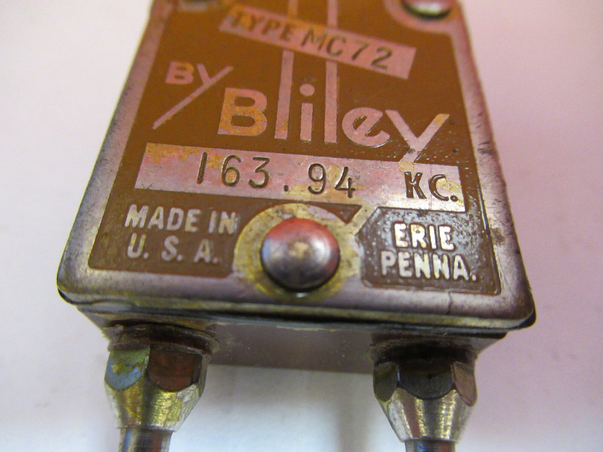 Bliley Electric Co. Quartz Crystal Antique Frequency Control Radio