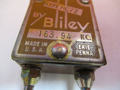 Bliley Electric Co. Quartz Crystal Antique Frequency Control Radio