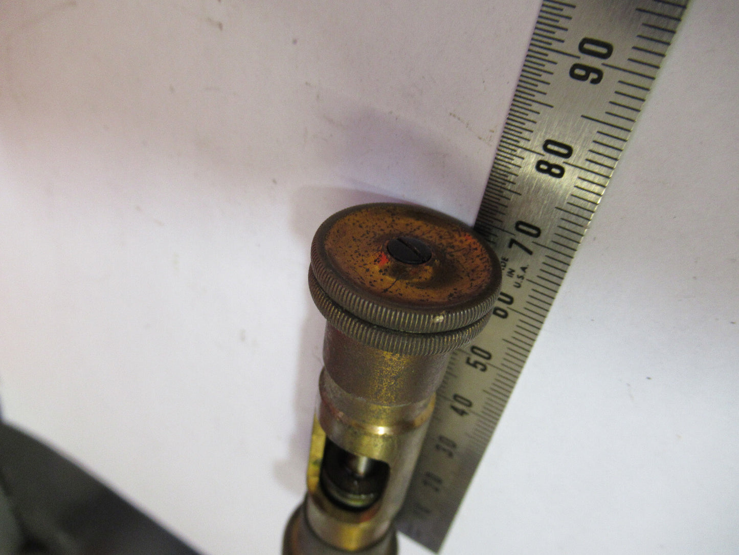 ANTIQUE BRASS SPENCER STAGE MICROMETER KNOBS MICROSCOPE PART AS PICTURED S3-B-20