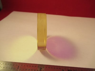 OPTICAL FLAT DICHROIC COATING MIRROR 2" DIAMETER 1/10 WAVE OPTICS AS IS &FT-1-29