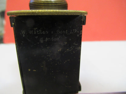 ANTIQUE BRASS WATSON LONDON LENS CAVITY MICROSCOPE PART AS PICTURED F8-A-22