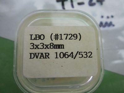 Optical Csk Non Linear Crystal Nlo Lbo Type 3x3x8 mm Laser Optics