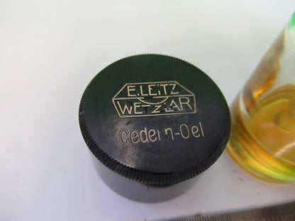 ANTIQUE ERNST LEITZ CEDAR OIL CANISTER RARE MICROSCOPE PART AS PICTURED X5-A-22
