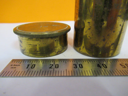 ANTIQUE EMPTY BRASS SWIFT UK OBJECTIVE CAN MICROSCOPE PART AS PICTURED 47-FD-07