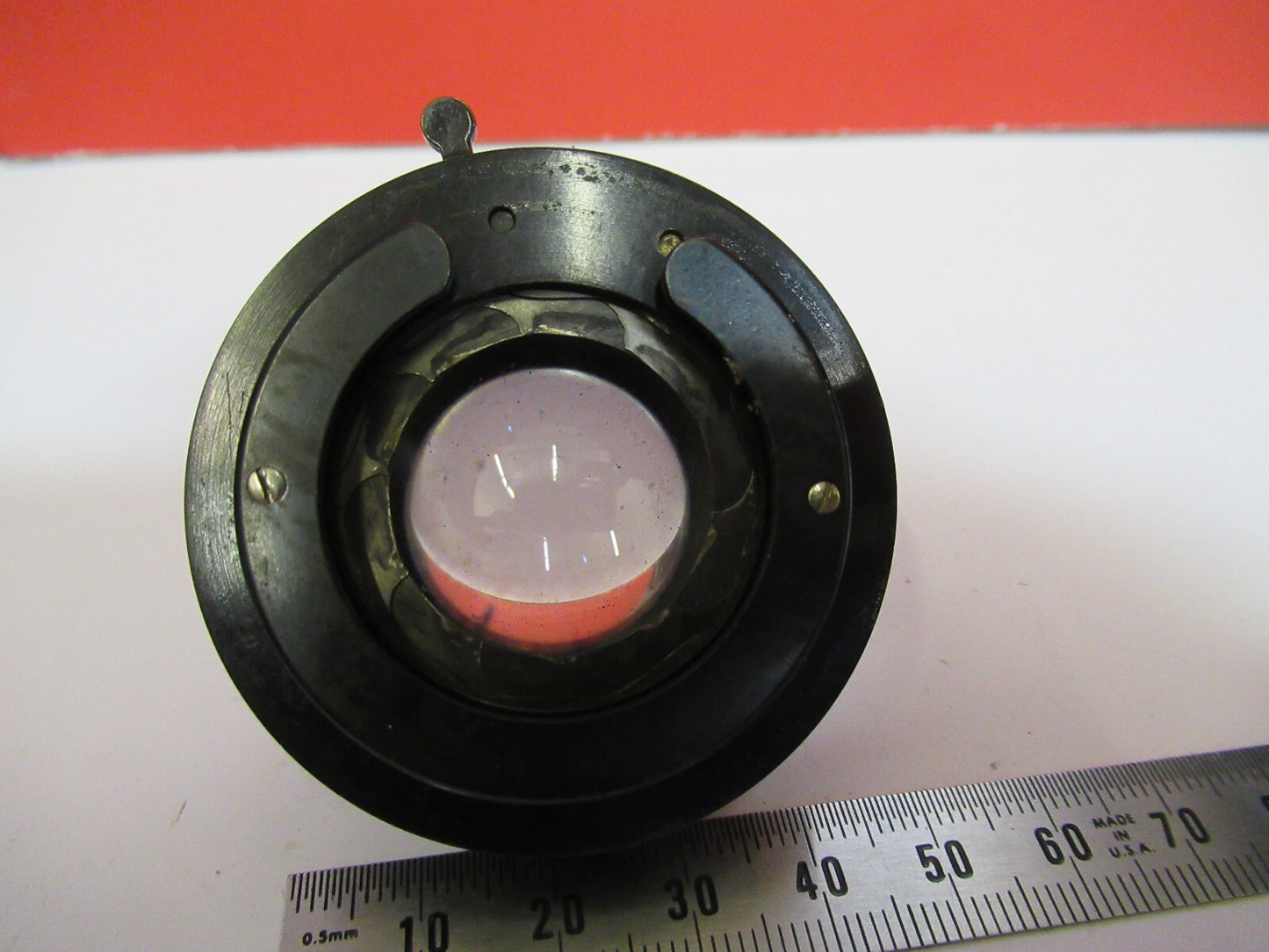 Antique Bausch & Lomb Condenser + Iris Optics Microscope Part