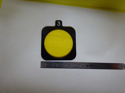 MICROSCOPE PART YELLOW FILTER ILLUMINATOR OPTICS AS IS BIN#4V-FL-31