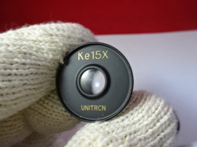 PAIR UNITRON Ke15X LENS EYEPIECE OCULAR MICROSCOPE PART OPTICS &99-A-26