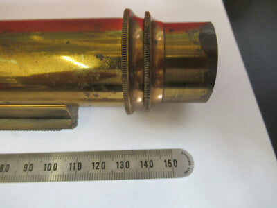 Antique Bausch & Lomb Brass Tubus Ext nosepiece Microscope Part AS Pic