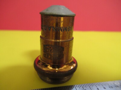 ANTIKES SPENCER BUFFALO MESSING OBJEKTIV 10X MIKROSKOP TEIL WIE PIC &amp; FT-6-156