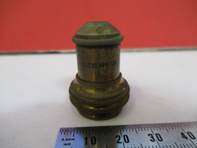 ANTIQUE BRASS BAUSCH LOMB 16mm objective MICROSCOPE PART AS PICTURED  &B3-B-17