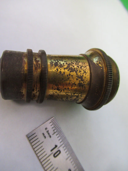 WATSON LONDON ANTIQUE BRASS OBJECTIVE MICROSCOPE PART OPTICS AS PICTURED X6-A-87