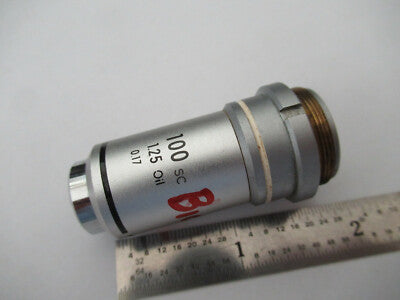 NIKON JAPAN 100X OBJECTIVE LENS MICROSCOPE PART OPTICS AS PICTURED &4B-FT-31