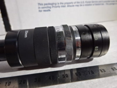 OPTICAL CAMERA + LENS EXTENDER ASSEMBLY LASER VIEWER OPTICS AS IS &96-21