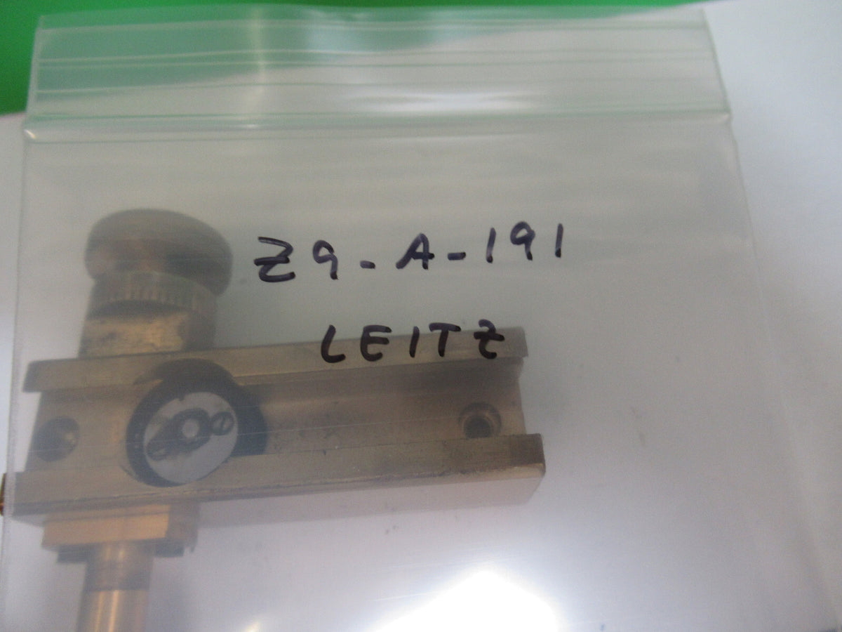 ANTIQUE MICROSCOPE PART LEITZ GERMANY BRASS FINE STAGE  AS PICTURED &Z9-A-191