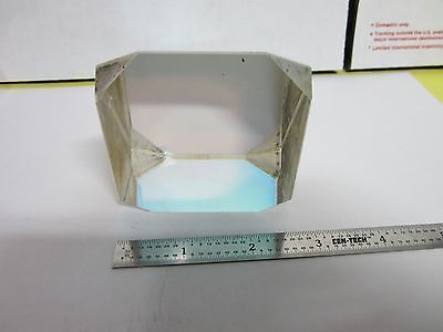 OPTISCHES RIESIGES PRISMA BESCHICHTET [Chips an den Ecken] LASEROPTIK WIE BESEHEN BIN#M7-R-19