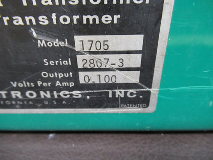 PEARSON ELECTRONICS CURRENT WIDE BAND PULSE MONITOR EMI 1705 AS PICTURED TE4