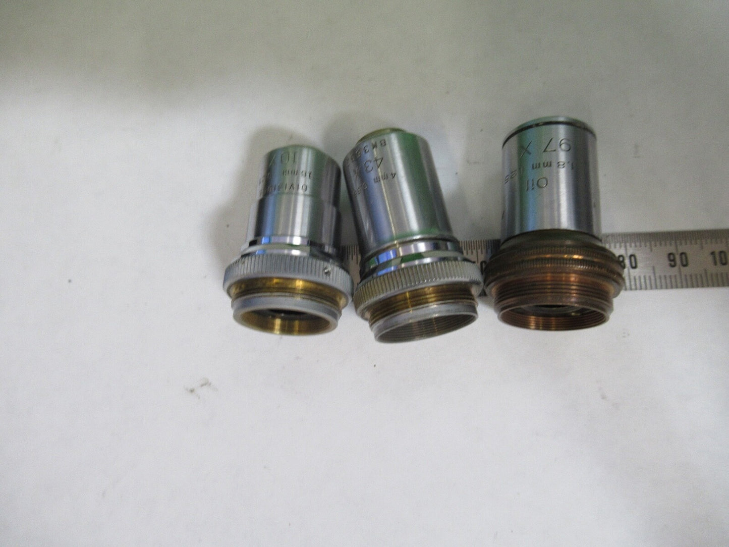 LOT OBJECTIVES BAUSCH LOMB LENSES MICROSCOPE PART AS PICTURED Z7-FT-80