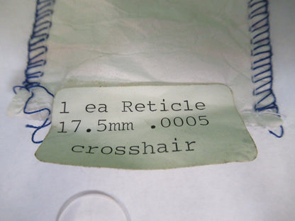 OPTICAL GLASS RETICLE CROSSHAIR PATTERN MICROSCOPE PART AS PICTURED U8-A-66