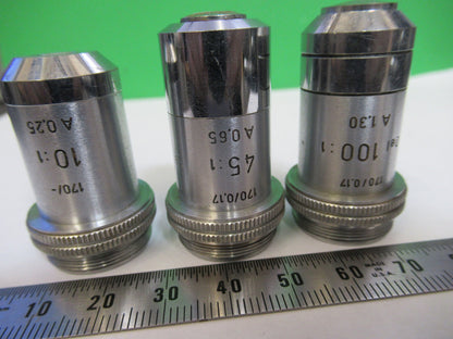 Lot Objectives Lenses Ernst Leitz Germany Microscope Part