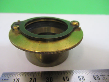 Antique Brass Fixture Condenser Rare England Microscope Part