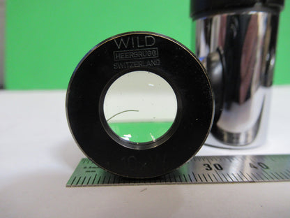PAIR EYEPIECE WILD HEERBRUGG SWISS 10xW MICROSCOPE PART AS PICTURED T6-A-66